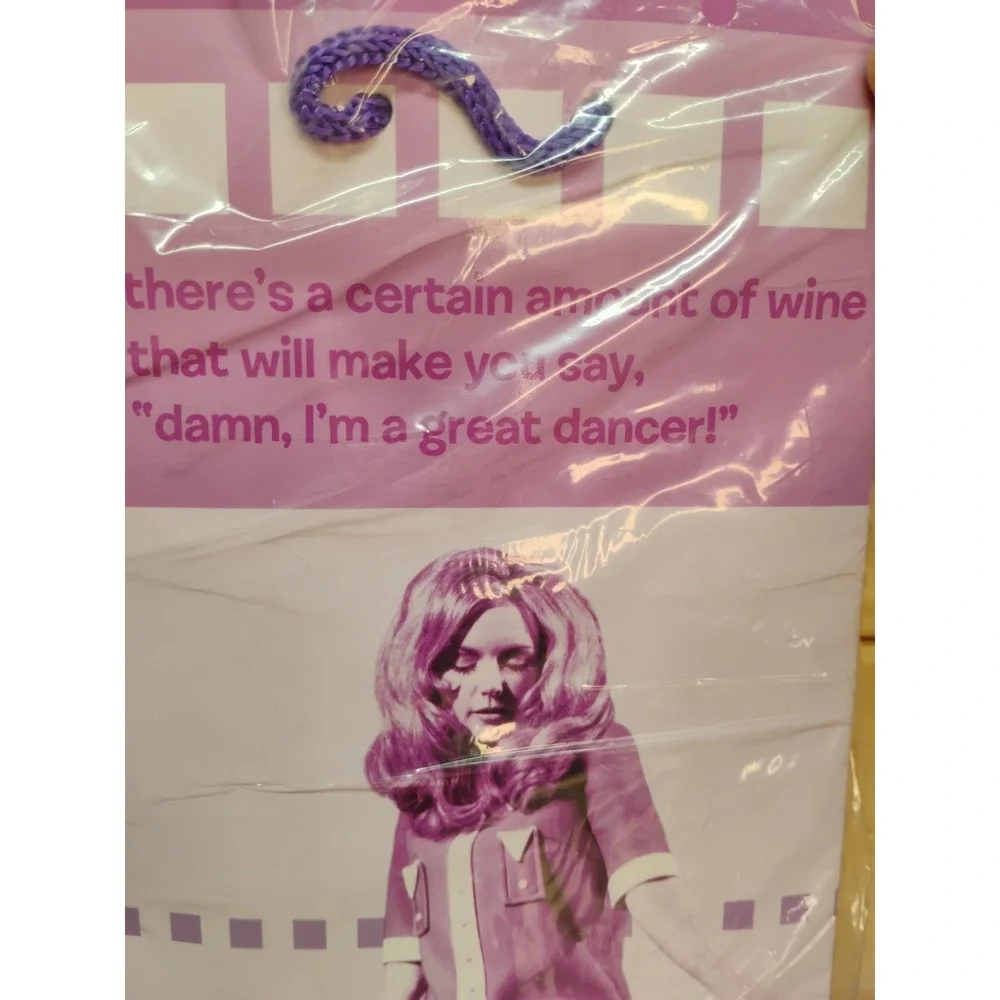 HALLMARK Wine GIFT BAGS  8 bags   Vintage Lady Dancing WINE LIQUOR New Old Stock